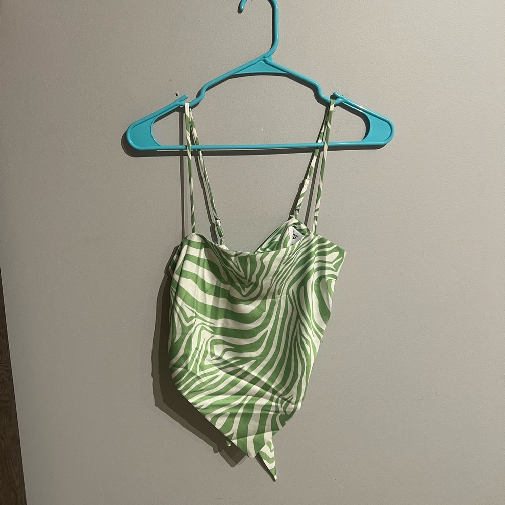 Green silk princess Polly top